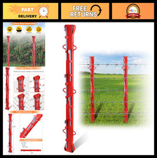 4ft Heavy-Duty Wire Fence Stretcher Bar with 5 Wedges - Rust-Resistant Tensioner