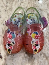 Toddler Disney Minnie Mouse Glitter Jelly Shoes Size 5 P1.1