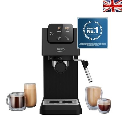 CaffeExperto  Manuelle Espressomaschine mit integriertem Milchaufschäumer & Doppeldüse