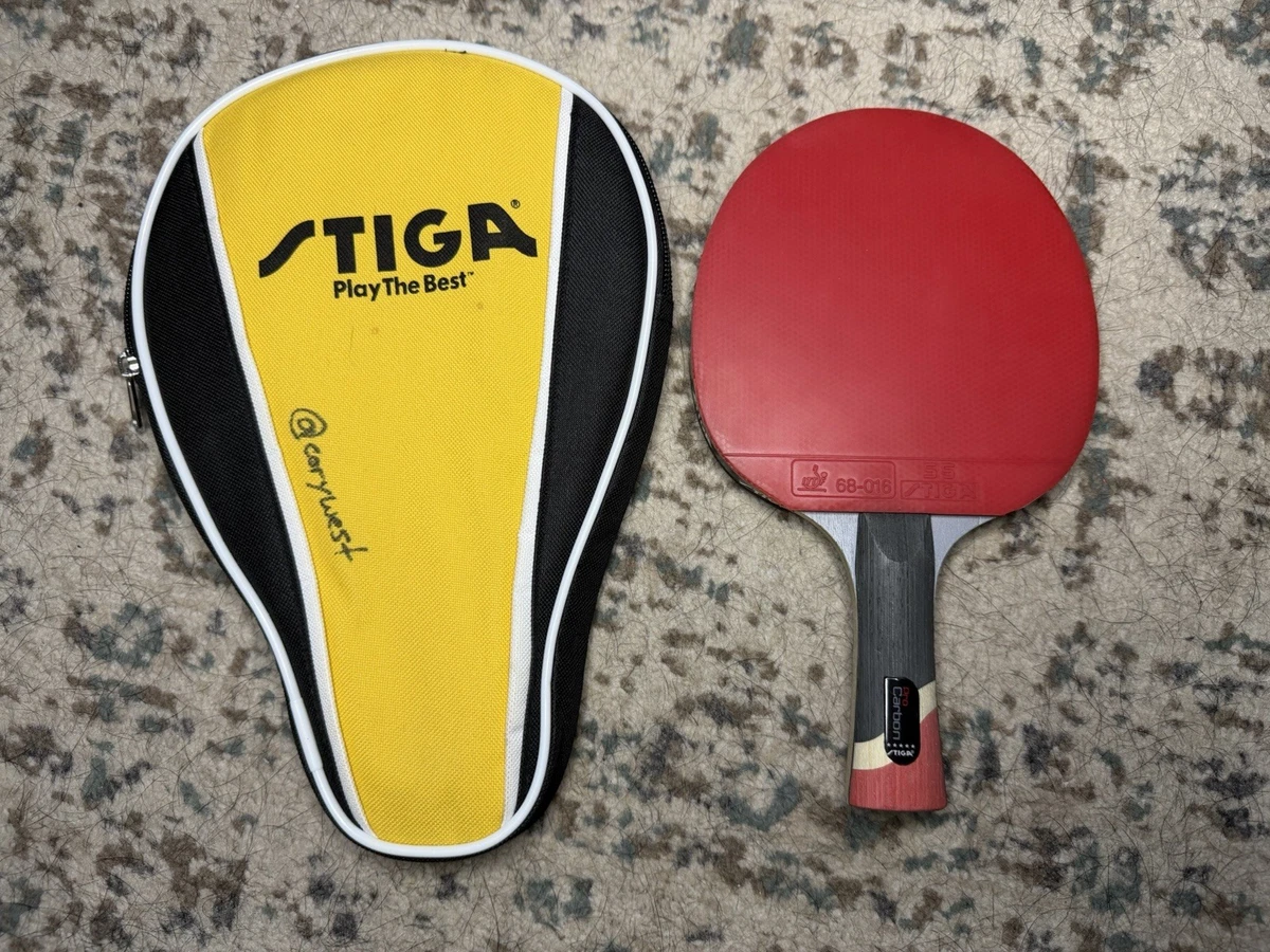 Raquette De Ping-pong STIGA Carbone – Revêtement 2 Mm, Manche Flare, Haute Performance