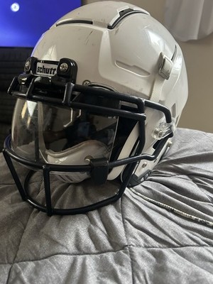 Schutt F7 Large Football Helmet White/Black w/ Facemask & Visor NOCSAE