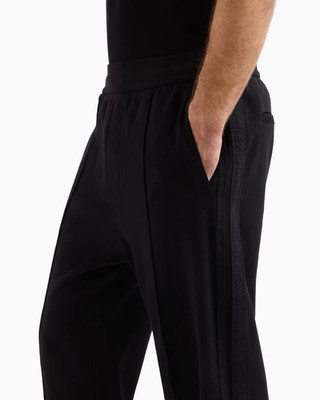 Armani Exchange Contrasting Logo Tape Men's Cotton Pants Jogger Trouser New $130