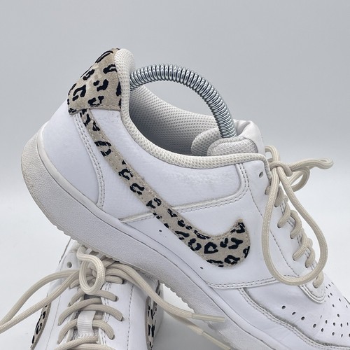Nike Court Vision Low Sz 8 DD9665-100 White Animal Print Athletic Shoes - Picture 14 of 22