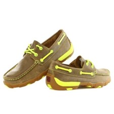 Twisted X Womens WDM0010 Leather Loafer Sneakers Driving moc shoes sz 7M