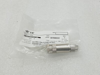 TE Connectivity T4010019041-000 M8 Schraube Weiblich S Schild 4P Gold Rev C