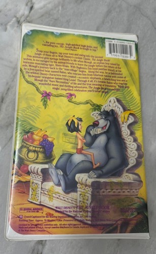 Walt Disney Classic The Jungle Book (VHS, 1991) RARE BLACK DIAMOND EDITION - Imagen 6 de 8