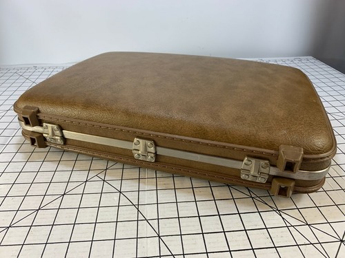 Vintage 70s 80s Hard Case Briefcase Business Lawyer Office Paper File Luggage - Picture 5 of 11