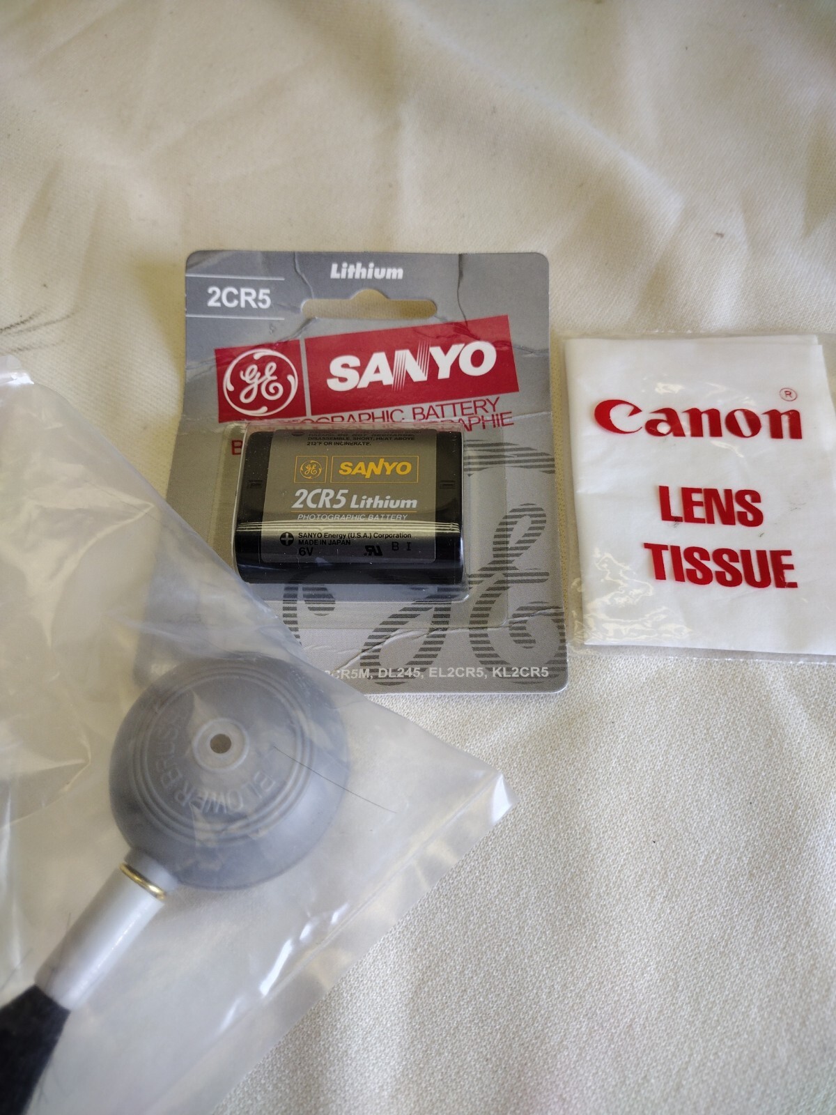 Sanyo 2CR5 Photo Lithium 6V Battery and lens cleaning tools eBay