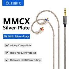 6N OCC MMCX Silver Cable For SONY IER-M7 IER-M9 IER-Z1R XBA-300AP 3.5mm Gold 4FT