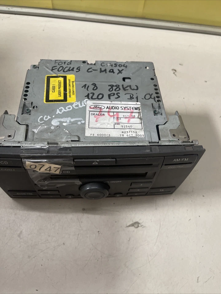 Ford Focus Mk1 Radio Audio CD Player Anzeige Kopf Einheit 3M5T-18C815-BD - Bild 4 von 4