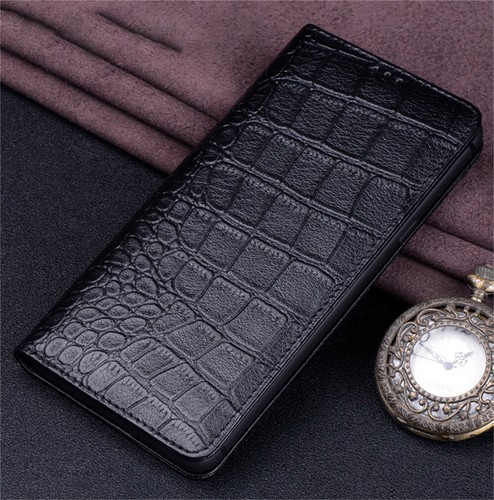 Minimalist Crocodile Pattern Real Leather Case Cover for iPhone - Picture 2 of 20