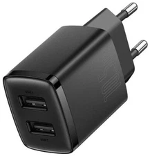 Adapter Baseus Ccxj010201, 2 X Usb, 100 Cm, Black, 10.5 W