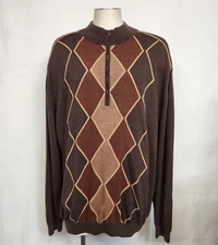 Vintage Cutter & Buck Men's Size 3XT Argyle Branson Sweater