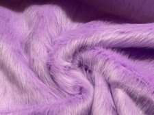 Super Luxury Faux Fur Fabric Material LONG PILE LILAC