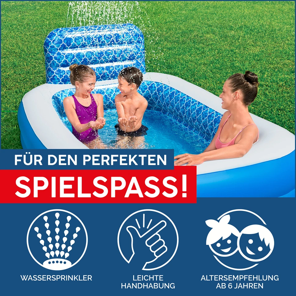 Planschbecken Family Pool mit Wassersprinkler Waterfall Oasis 229 x 152 x 96 cm - Bild 3 von 4