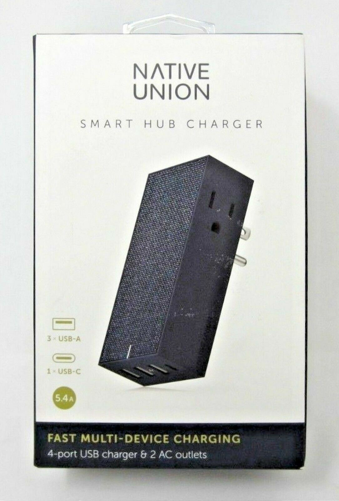 NEW Native Union Smart Hub Universal Power Adapter 4 Port USB - MARINE BLUE