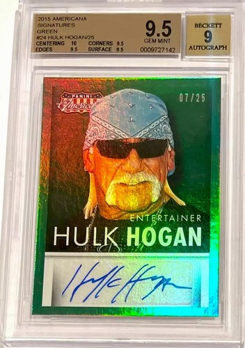 2015 AMERICANA HULK HOGAN 1/1 BGS 9.5 GEM MINT (AUTO) *RARE* ((HIGHEST GRADED)) - Picture 2 of 7