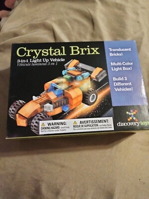 crystal brix 3 in 1 light up vehicle discovery toys