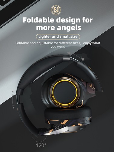 Wireless Gaming Headset Bluetooth 5.1 Detachable Microphone OUTSTANDING Design - Picture 8 of 15