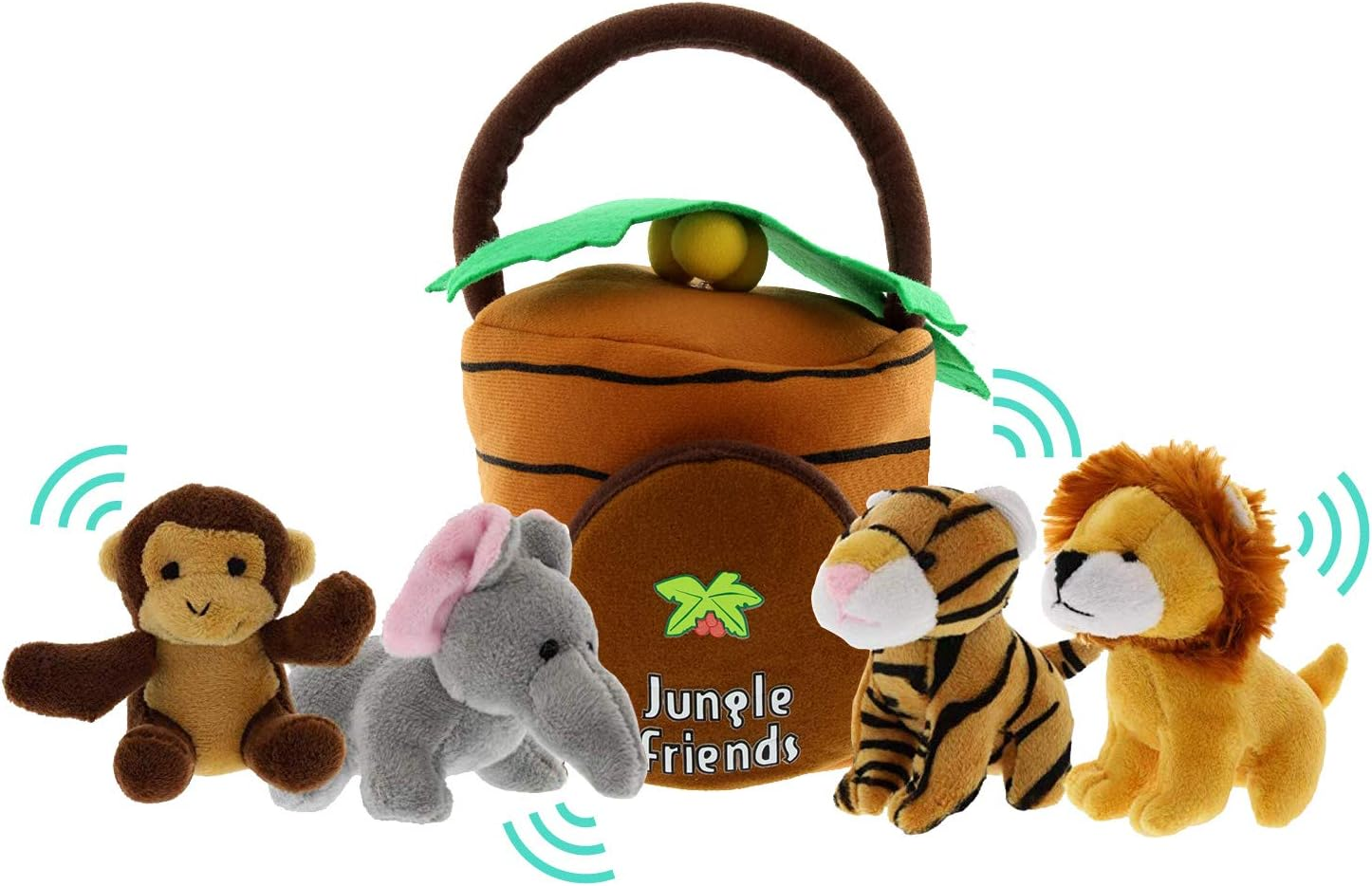 Jungle Animals Talking Plush Baby Toy – 5 Piece Small Stuffed Animals Set Includ
