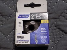 Norton 80 Grit, 2" Diam x 1/8" Thick x 3/8" Arbor, Type 27 Max RPM 23,000 (5 pc)