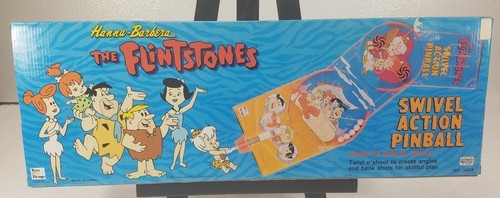 Hanna Barbera Flintstones Swivel Action Pinball Toys N Things 1992 New in Box - Picture 2 of 2