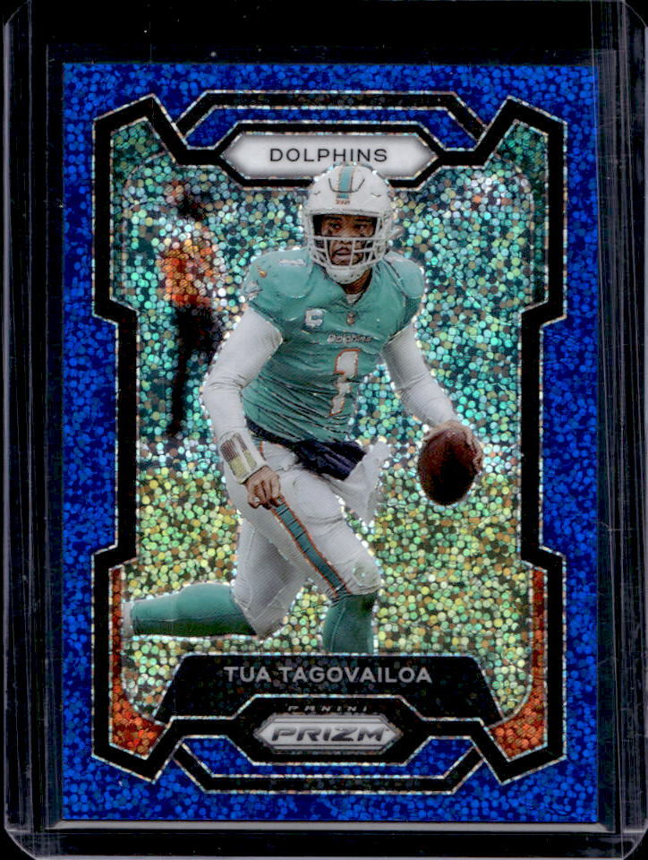 2023 Panini Prizm Tua Tagovailoa Blue Sparkle #95/96 #190 Dolphins