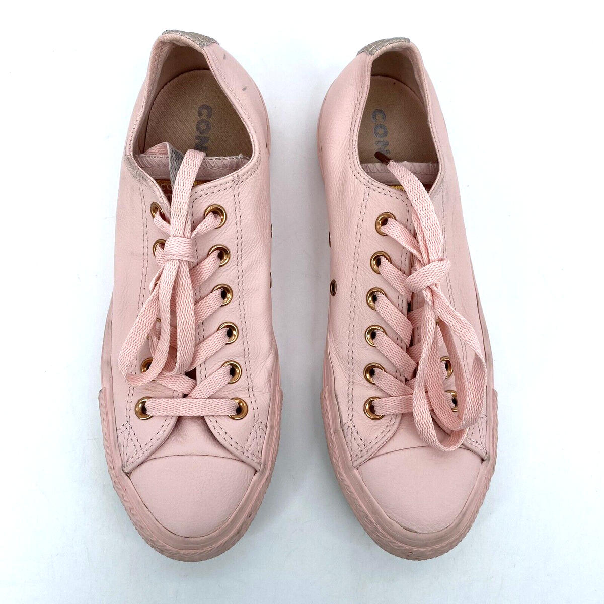 Women's Pink Leather Converse Chuck Taylor All Star Low Lux