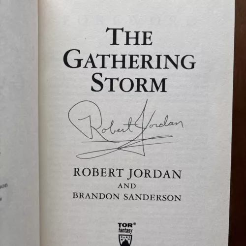 SIGNED 1st/1st The Gathering Storm Robert Jordan & Brandon Sanderson HC DJ 2009