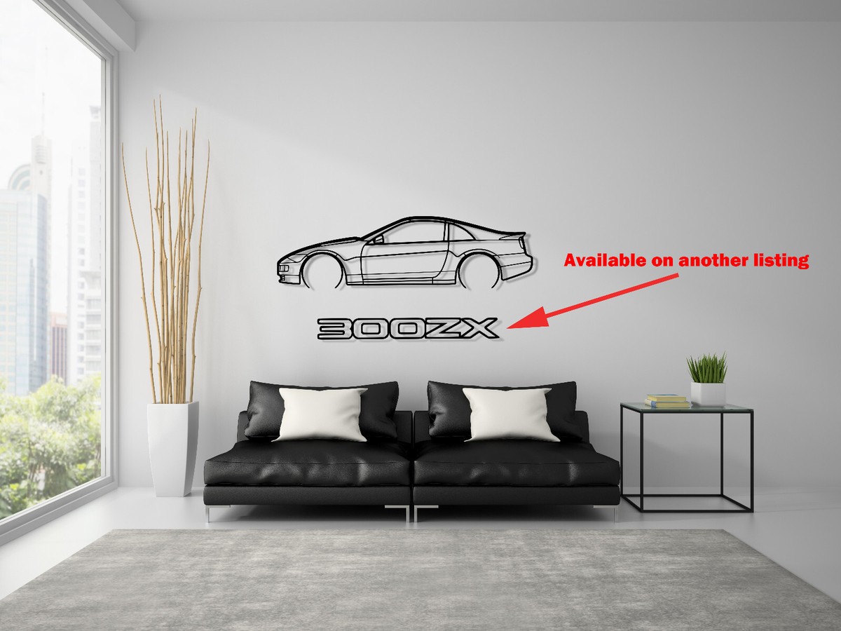 Silhouette For Nissan 300 ZX Z32 Steel Wall Decor Decoration Mk2
