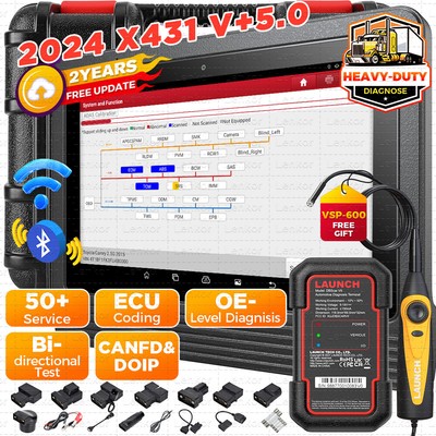 2024 Newest LAUNCH X431 V+ 5.0 Pro3S+ Coding Full System Diagnostic Scanner Tool