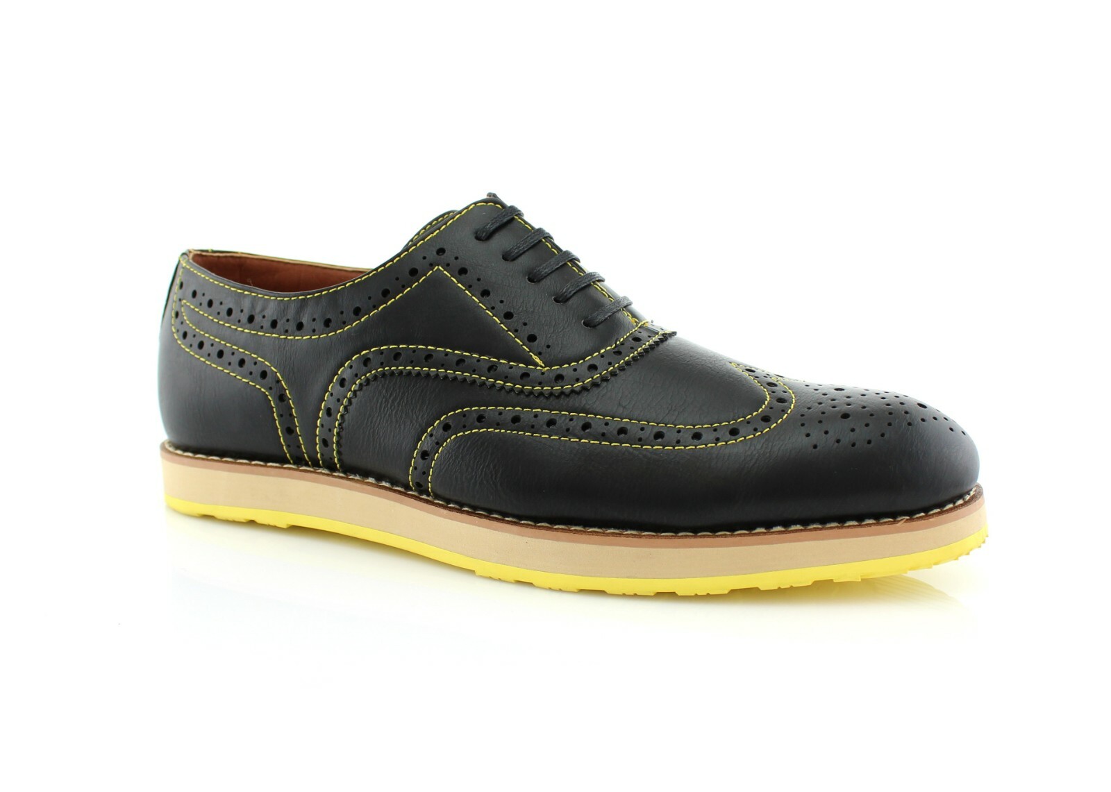 Ferro Aldo Mens Wingtip Oxford Rubber 