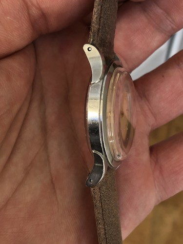 1950 Vintage Tissot Bicolor Dial Mens Watch All Steel Screwback Case 33,3mm - Bild 10 von 12