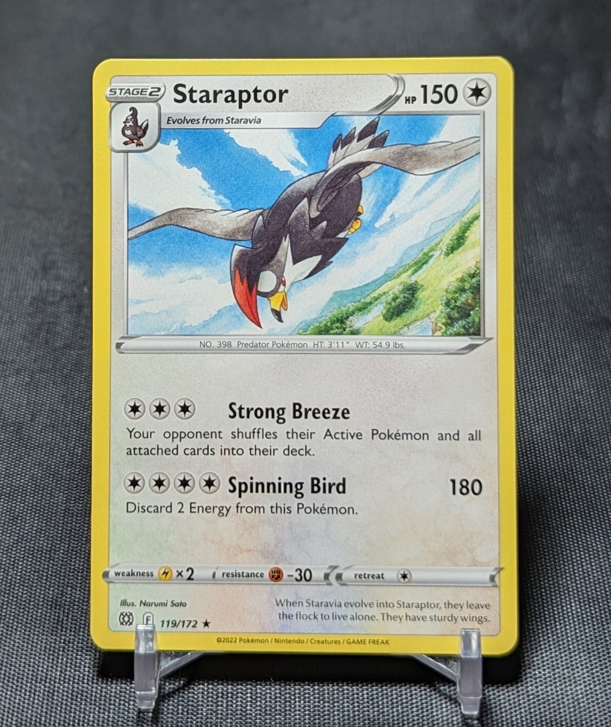 Staraptor Regular Rare Colorless 2022 Brilliant Stars Pokemon TCG Card 119/172