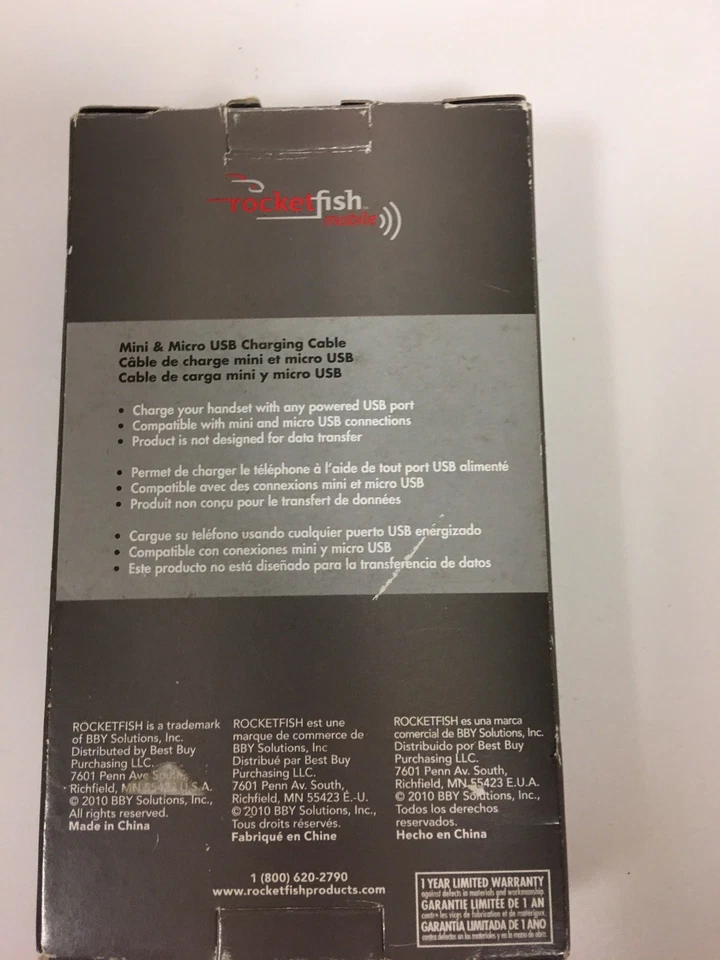 Rocketfish Mini & Micro Adaptor USB Charging Cable RF-CC1MC Please read  - Image 2 of 2