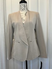 NWT Tahari Arthur S. Levine Classics Light Beige Lined Blazer Size 10P
