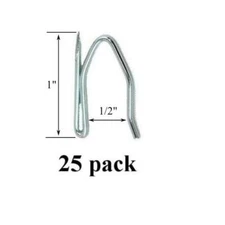 LIGHT DUTY POINTED Drapery Hook Pins for Lightweight Drapery Applications 25-Pk