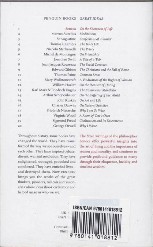 Thumbnail - On The Shortness Of Life | Lucius Annaeus Seneca | Taschenbuch |