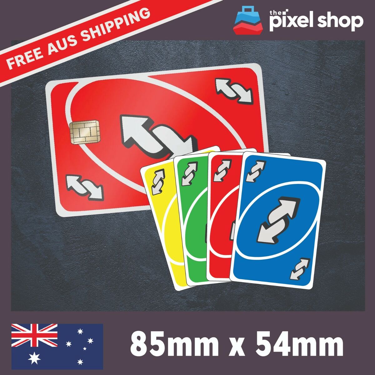 Reverse Card Bank Card 4x Skins Sticker |Uno Credit card funny decal meme  tiktok