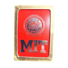 MIT University Playing Cards w/Box Red & Silver COMPLETE DECK