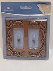 Brainerd Double Decorator Switch Plate French Lace Sponged Copper #64260