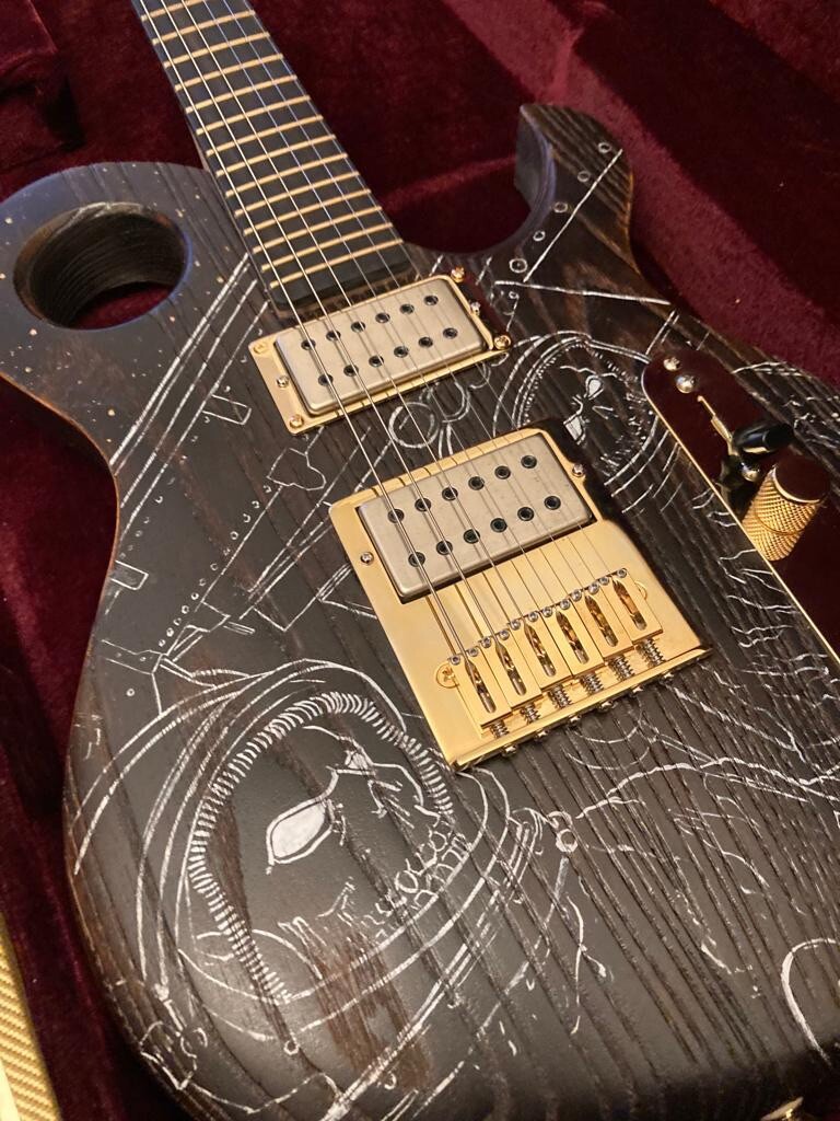 Handmade Custom Electric Guitar Luthier (Hypnopomp) Humbuckers, Gotoh