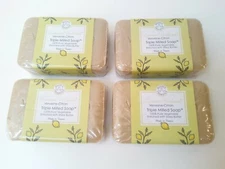 4 X Trader Joe's Bisous de Provence Lemon Verbena Triple Milled Soap Shea Butter
