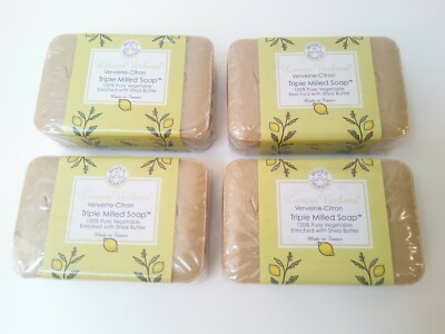 4 X Trader Joe's Bisous de Provence Lemon Verbena Triple Milled