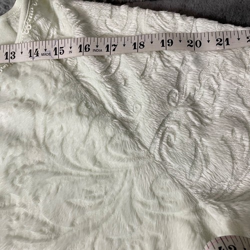 Go Soft Sleepwear Bed Jacket Womens M Green Mint Ties Long Sleeves Lounge - Picture 6 of 17