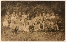 RPPC Real Photo Postcard School Children New England Thelma Ruby November 1910
