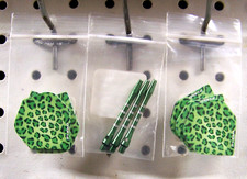 Aluminum Dart Shafts,  2 Sets Green Cheetah Standard Dart Flights