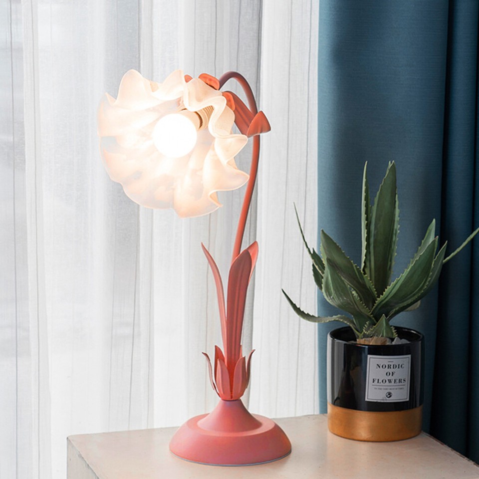 LED Night Light Eye Protection Flower LED Desk Lamp Acrylic for Home