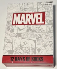 Marvel 12 Days of Socks Bioworld Size 10-13 Advent Calendar 12 pack Avengers New