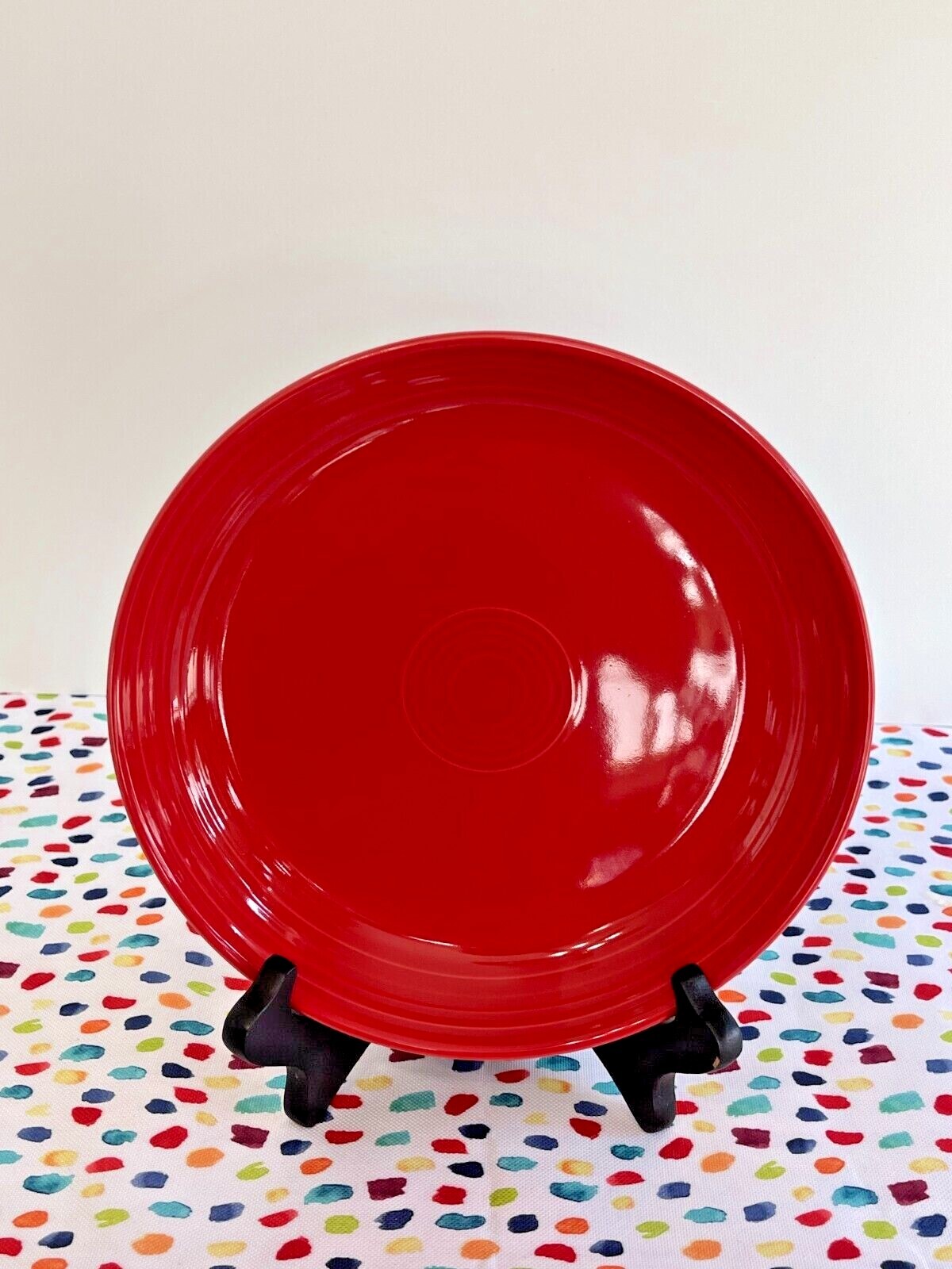 Fiestaware Scarlet Luncheon Bowl Plate Fiesta Red 8.5 inch Deep Plate